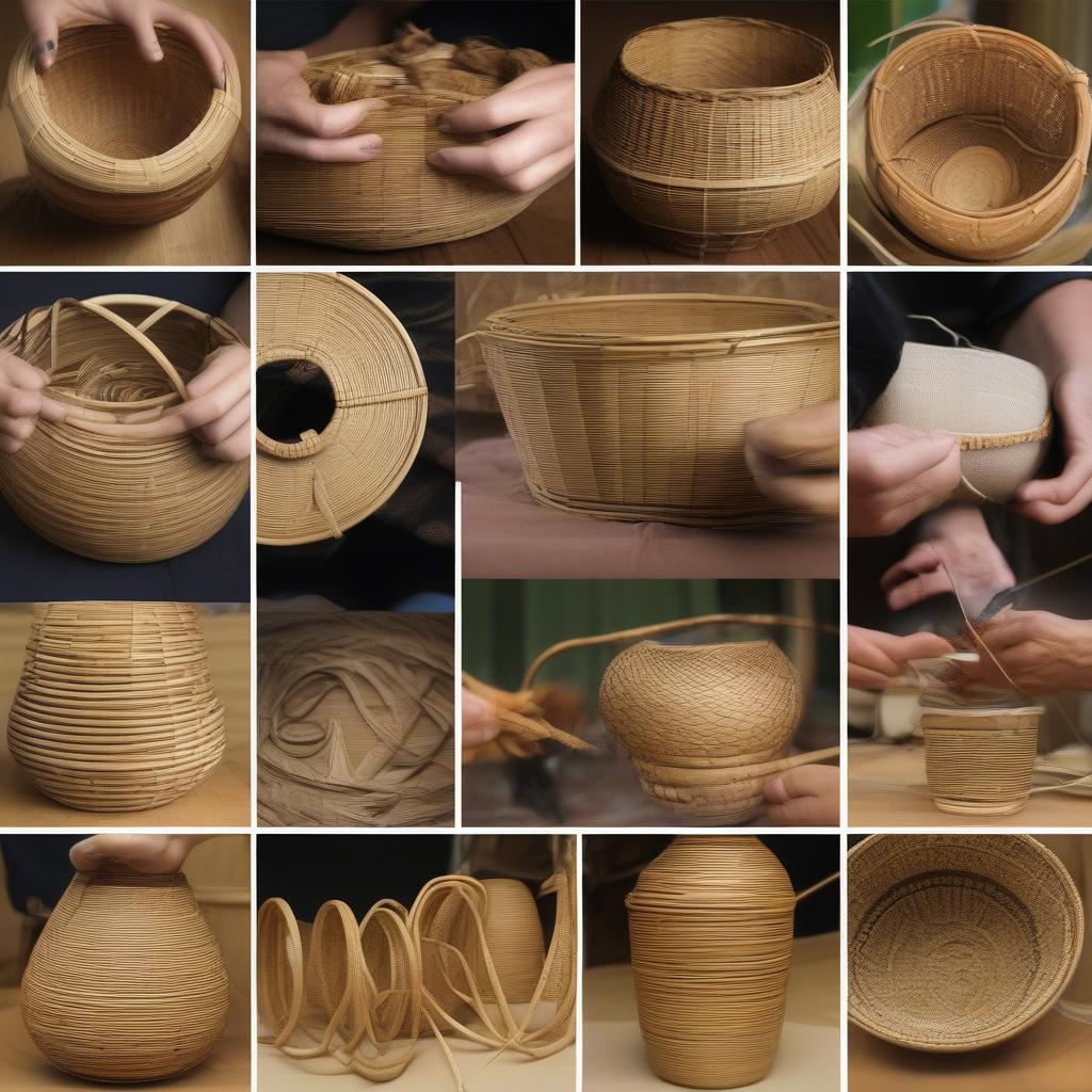 Various Bamboo Basket Weaving Techniques