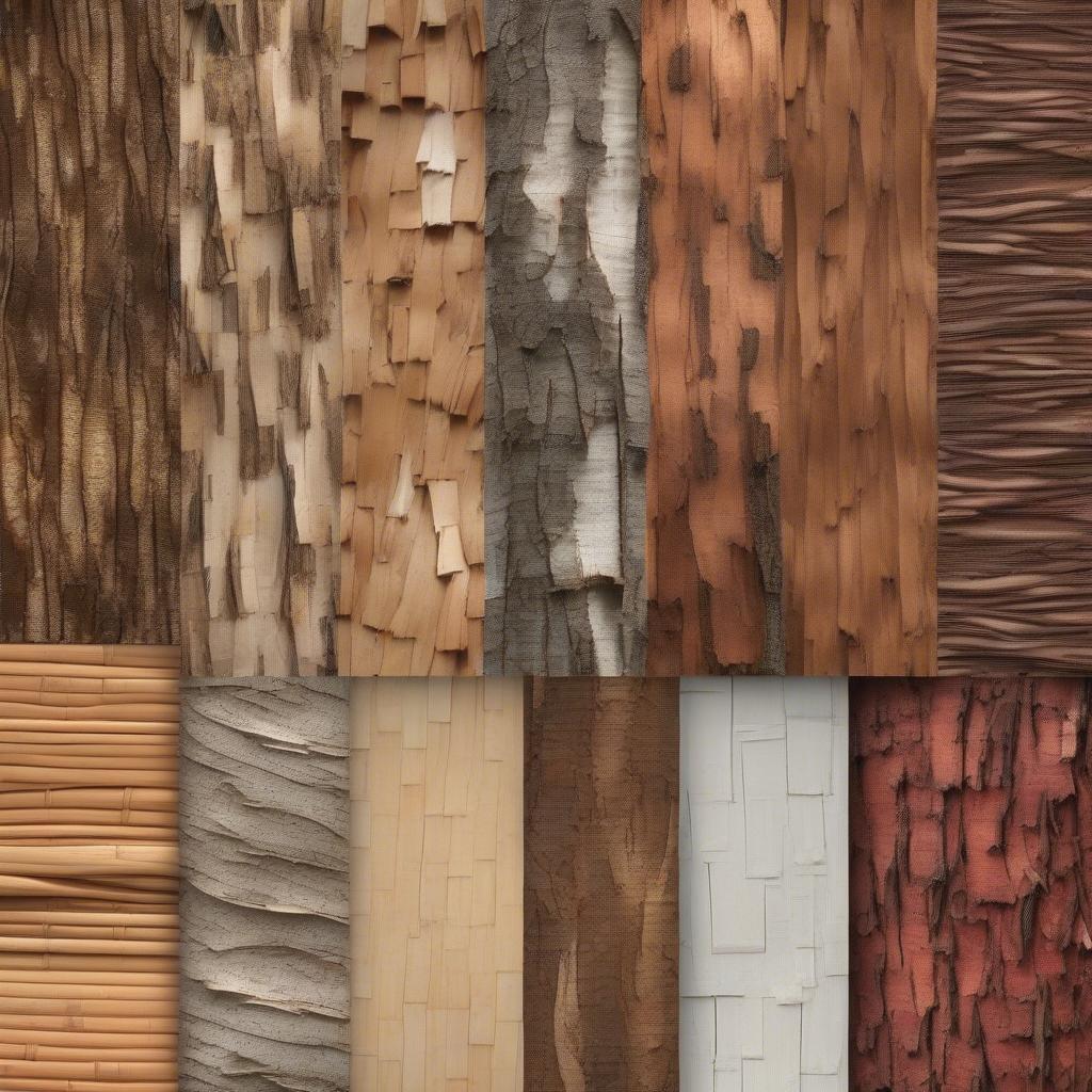 Different Bark Types for Basket Weaving