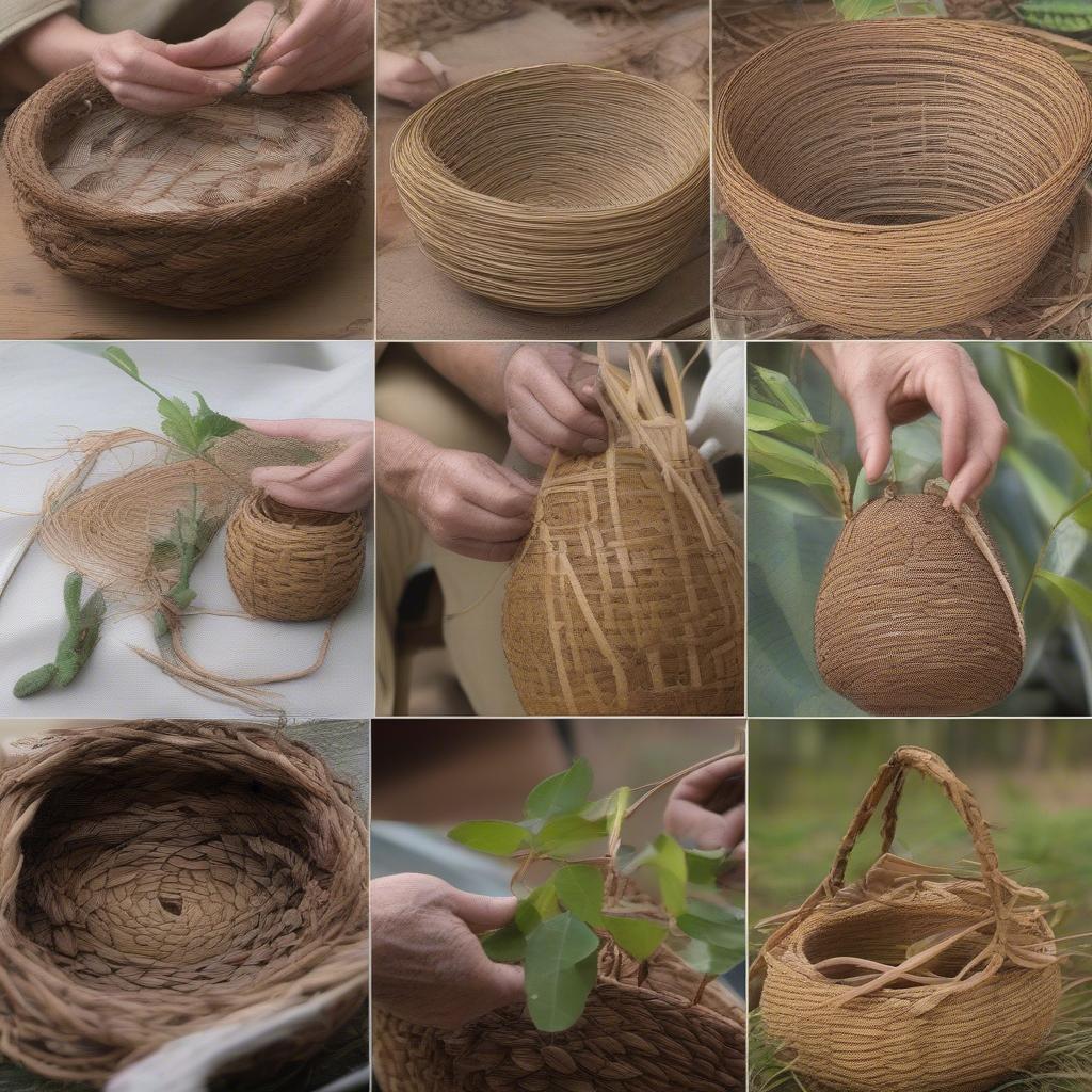 Bark, Vines, and Roots as Basket Weaving Materials