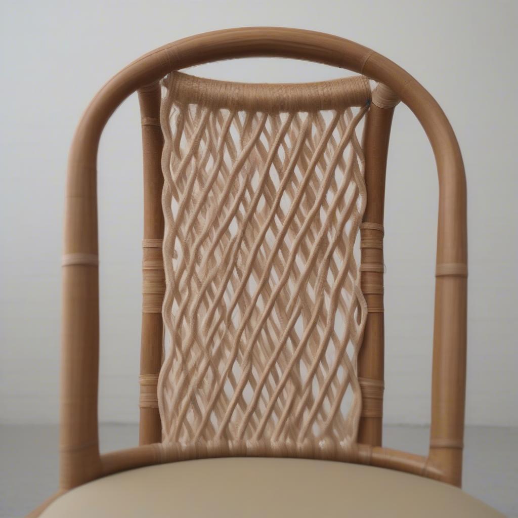 Basic Rattan Weaving Technique on Parsons Chair Frame