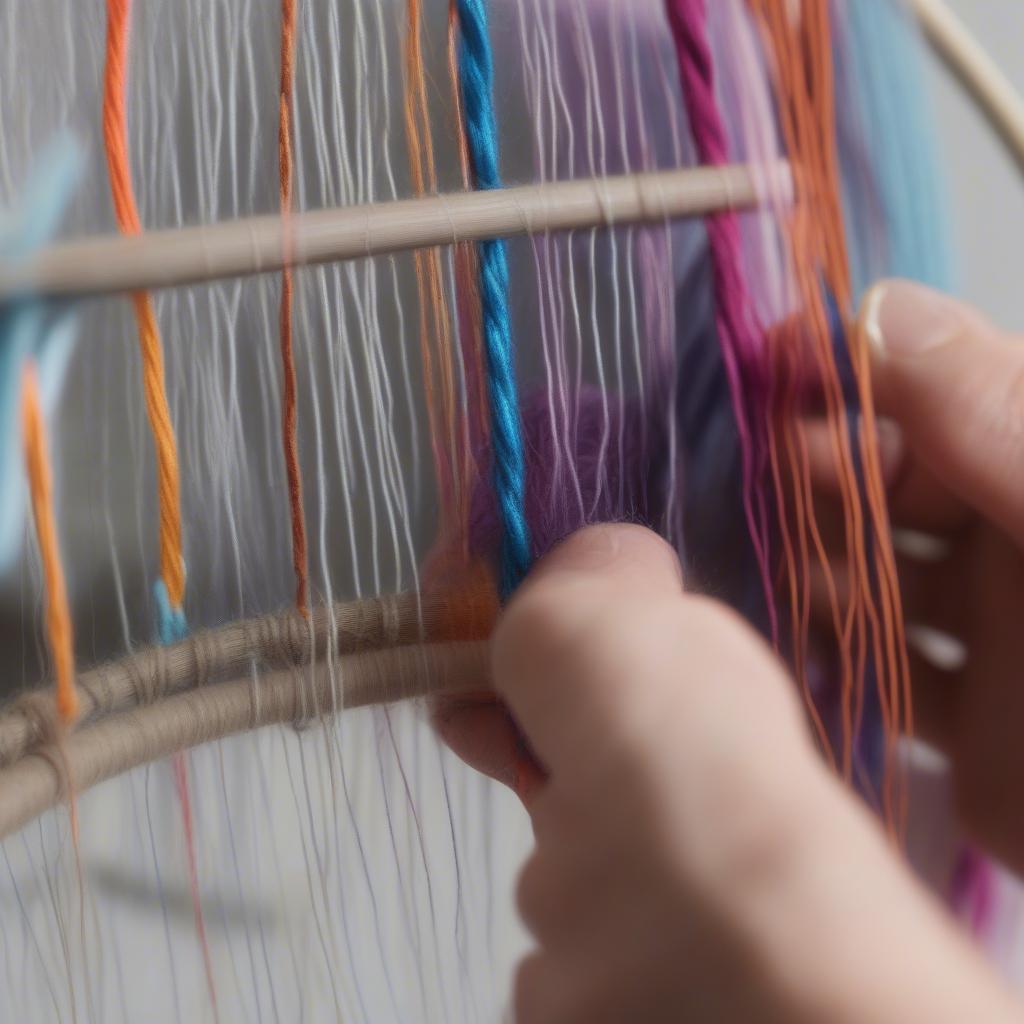 Basic Weaving Stitch on a Circular Loom