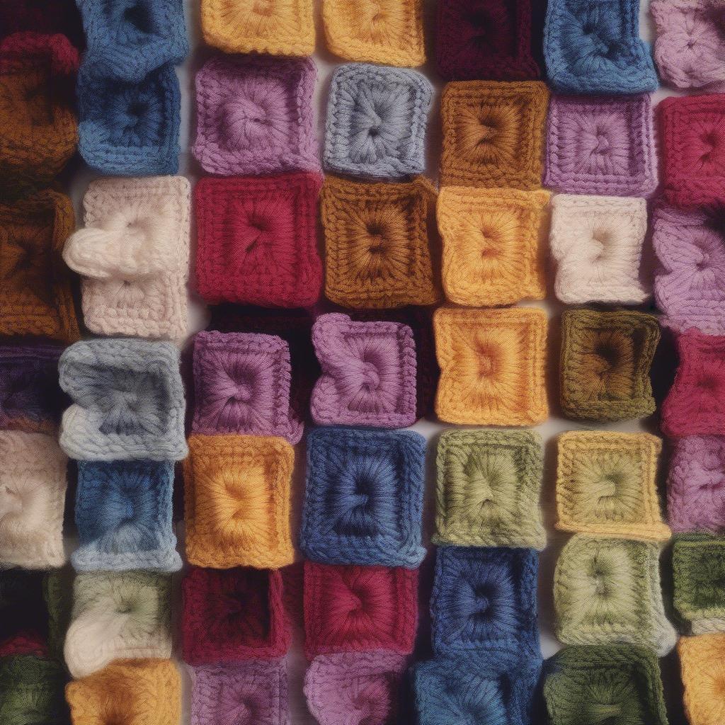 Basket Weave Afghan Square Crochet Pattern