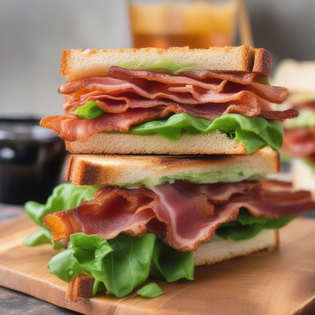 Basket Weave Bacon BLT Sandwich