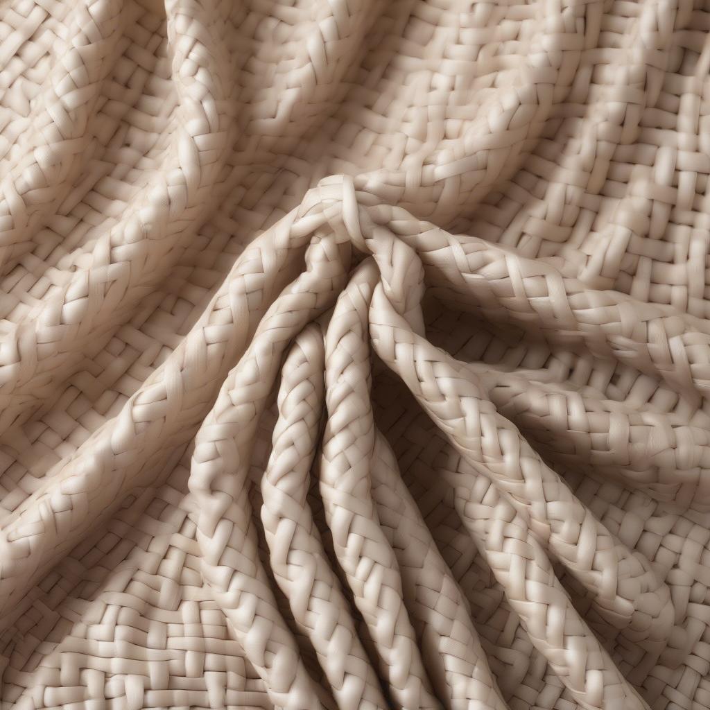 Close-up of the basket weave pattern on a balloon twist dress