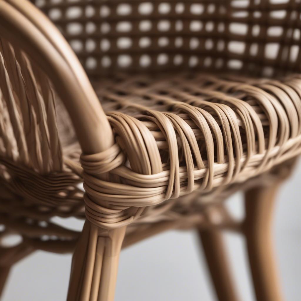 Close-up of the intricate basket weave pattern on the 5212 bar stool