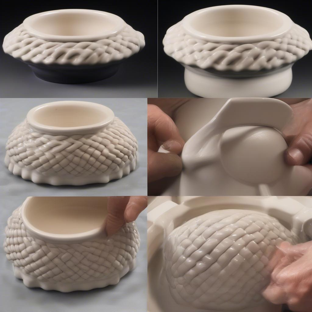 Basket Weave Blackberries Majolica Sugar Bowl Creation Process