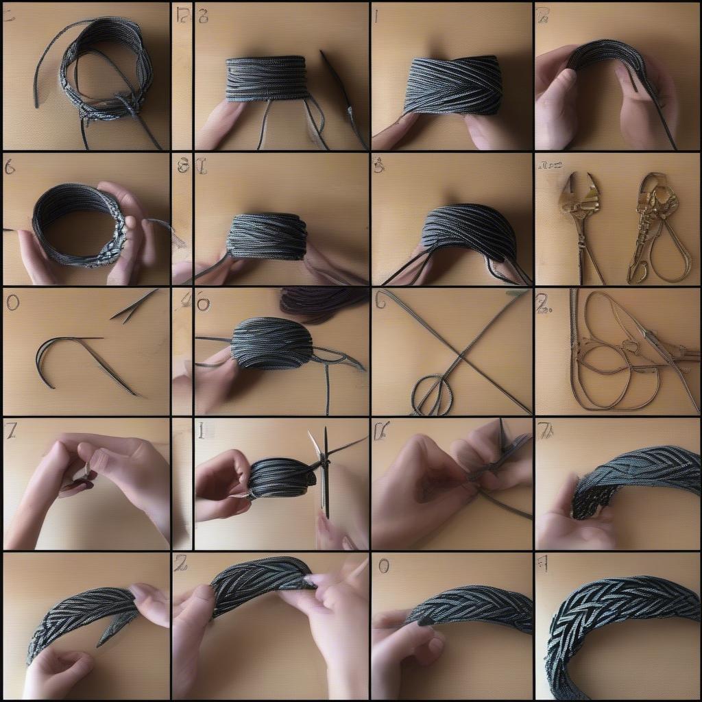 Basket Weave Bracelet Making Process