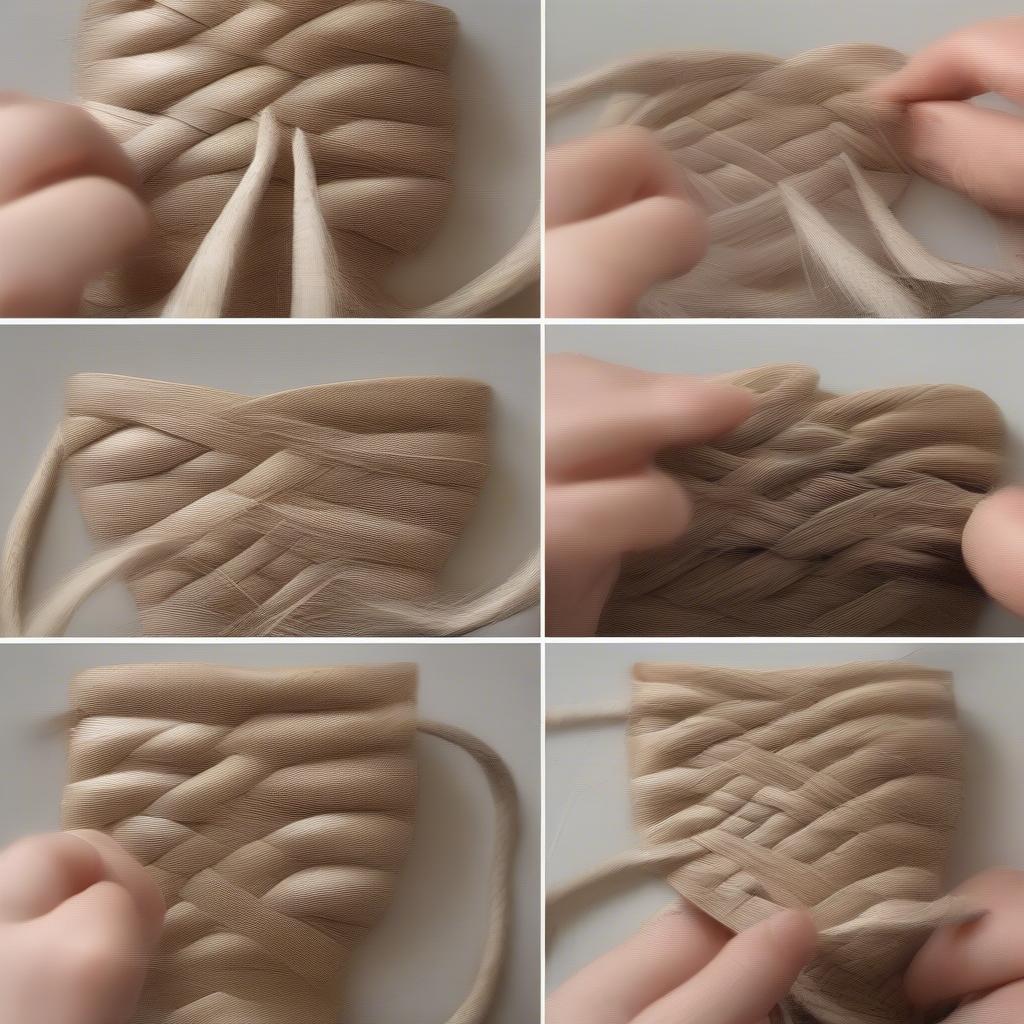 Step-by-step tutorial for creating a basket weave braid