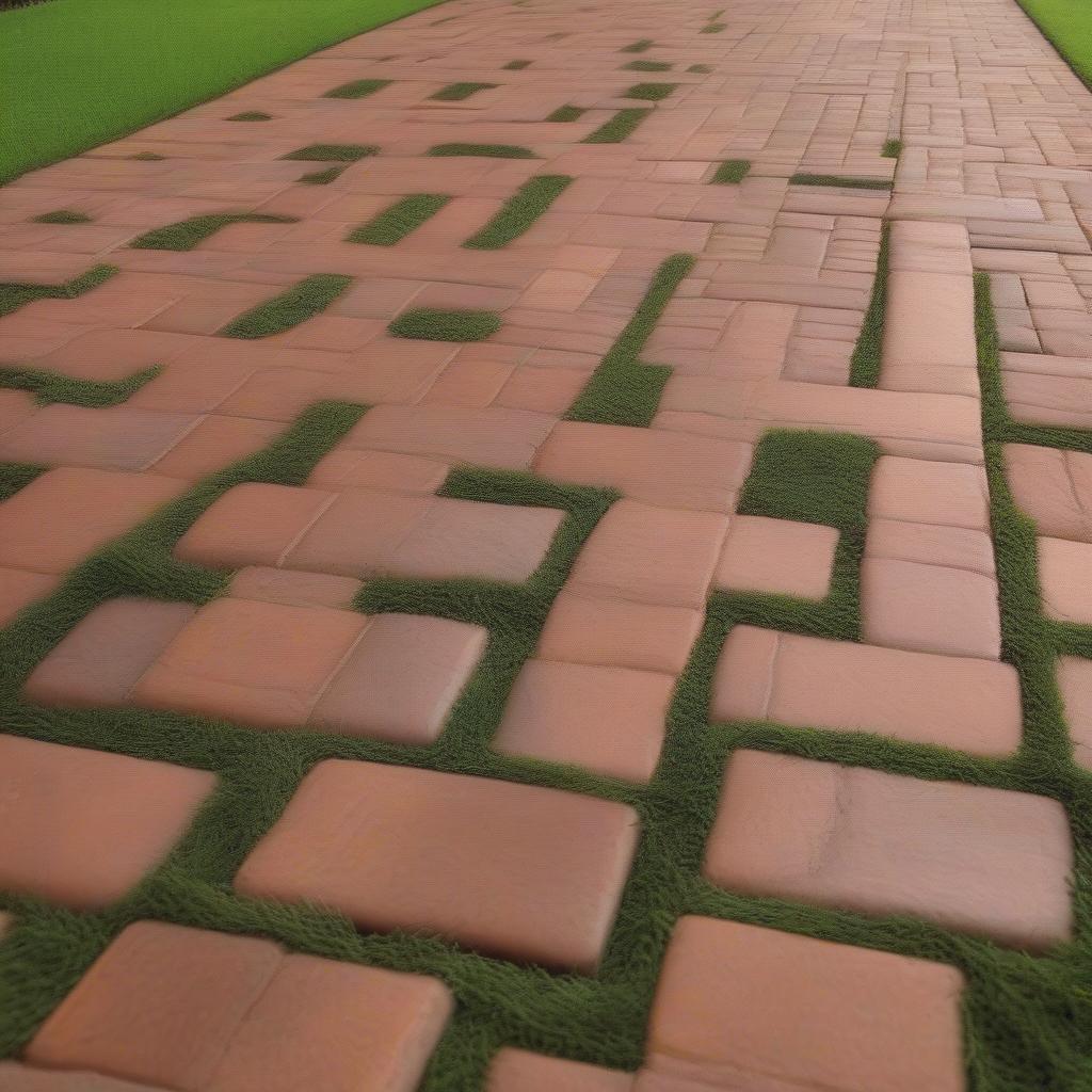 Basket Weave Brick Pathway