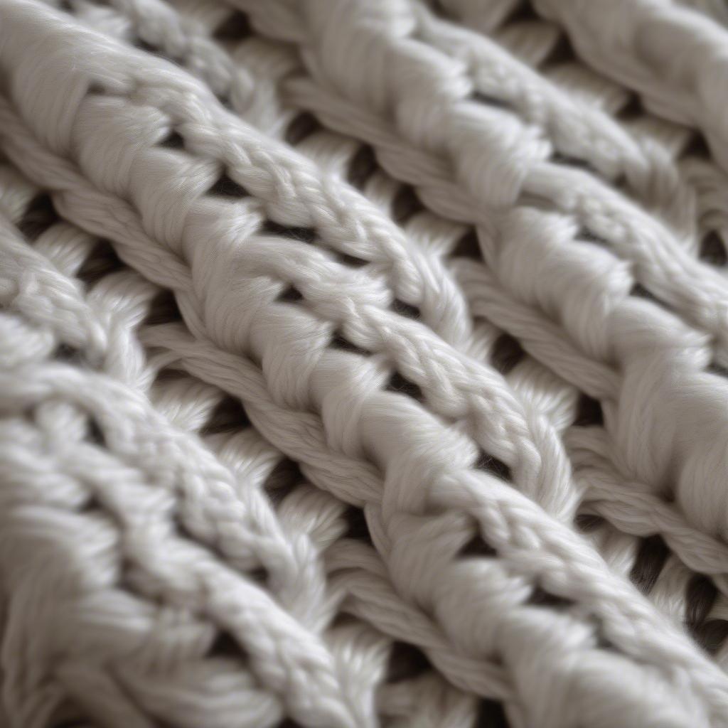 Basket Weave and Cable Stitch Combination