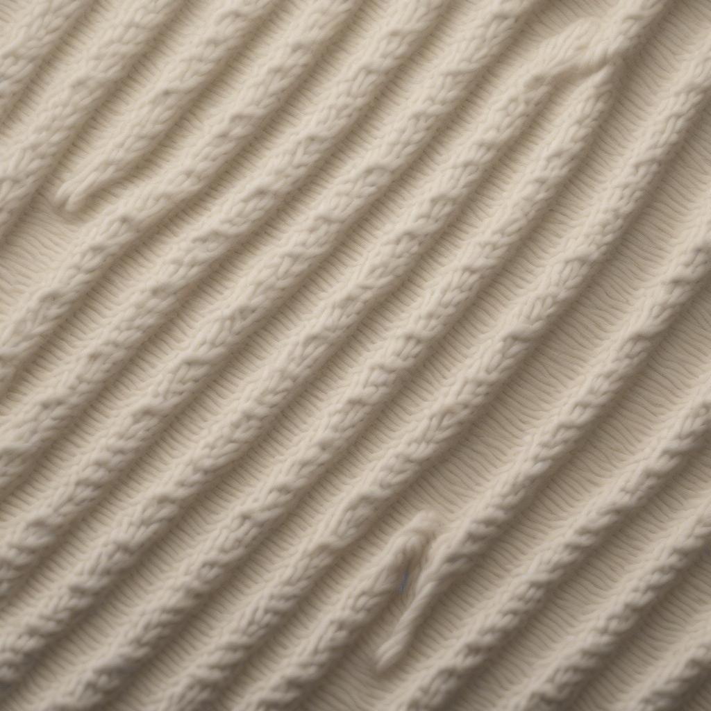 Close-up view of the basket weave cable pattern, showcasing its intricate texture and definition.