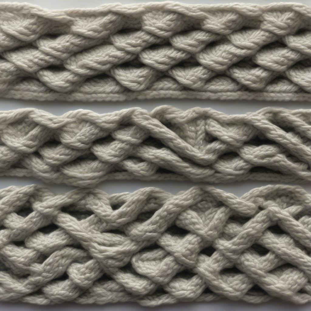 Basket Weave Cable Stitch Variations