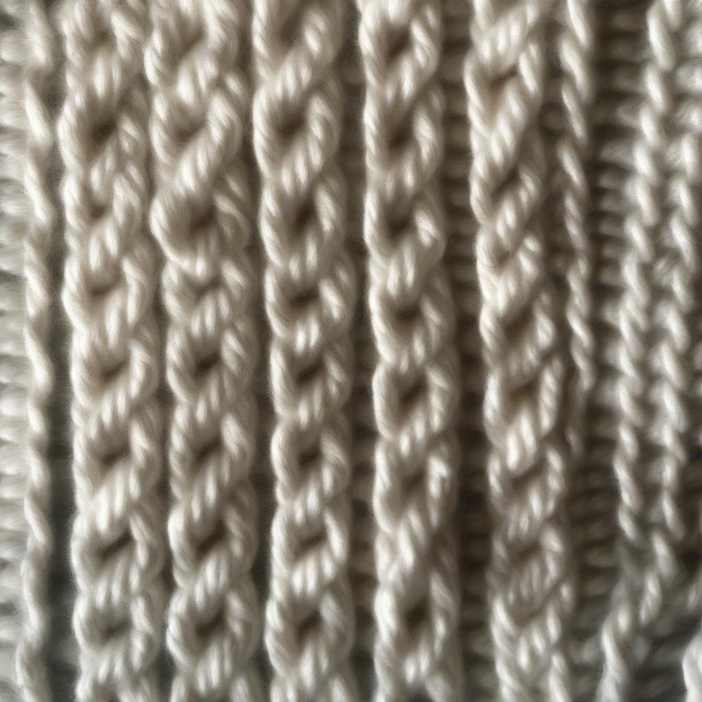 Comparison of the basket weave cable pattern with the standard basket weave stitch.