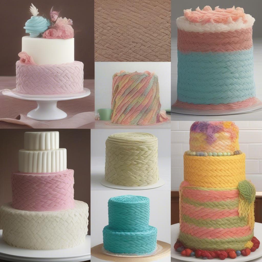 Basket Weave Variations on Cakes