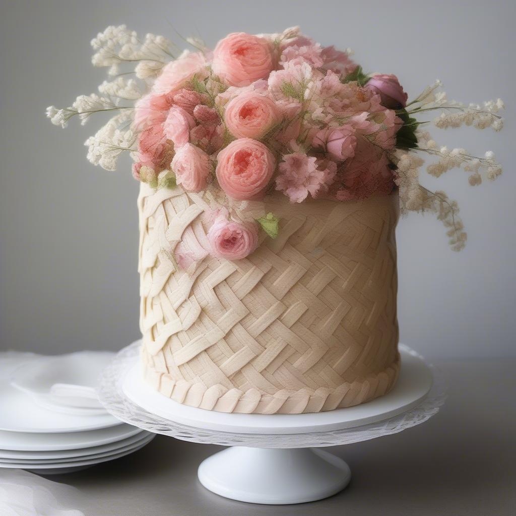 Finished Basket Weave Cake