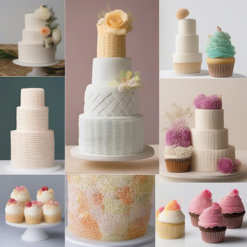 Variety of Basket Weave Cakes