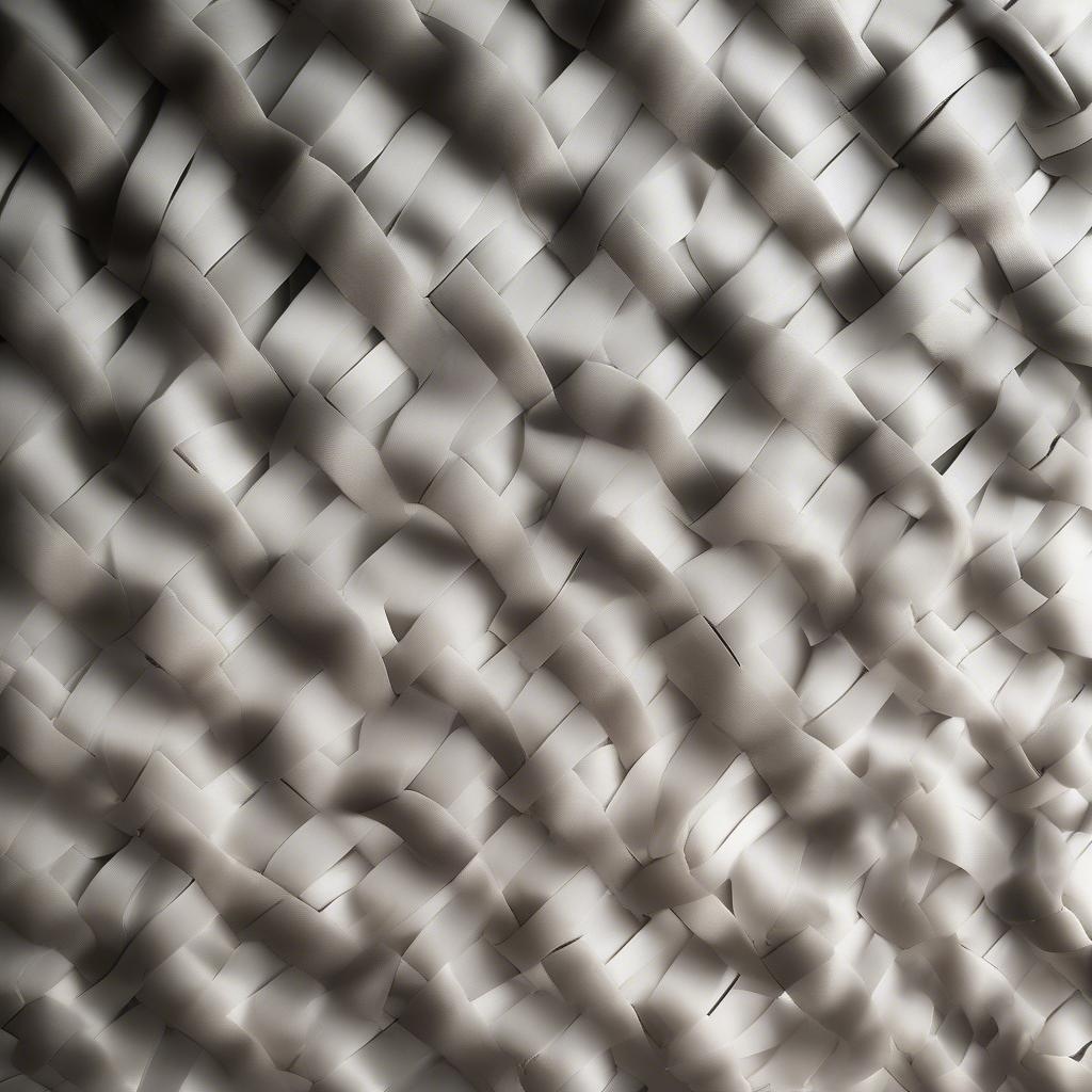 Close-up view of a basket weave textured ceiling, showing the intricate details and craftsmanship.