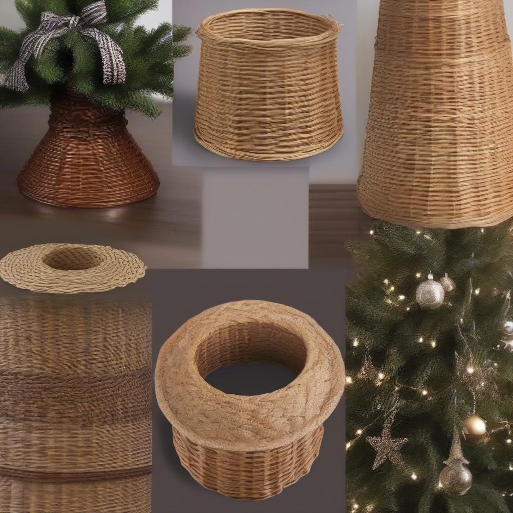 Various Basket Weave Christmas Tree Collars