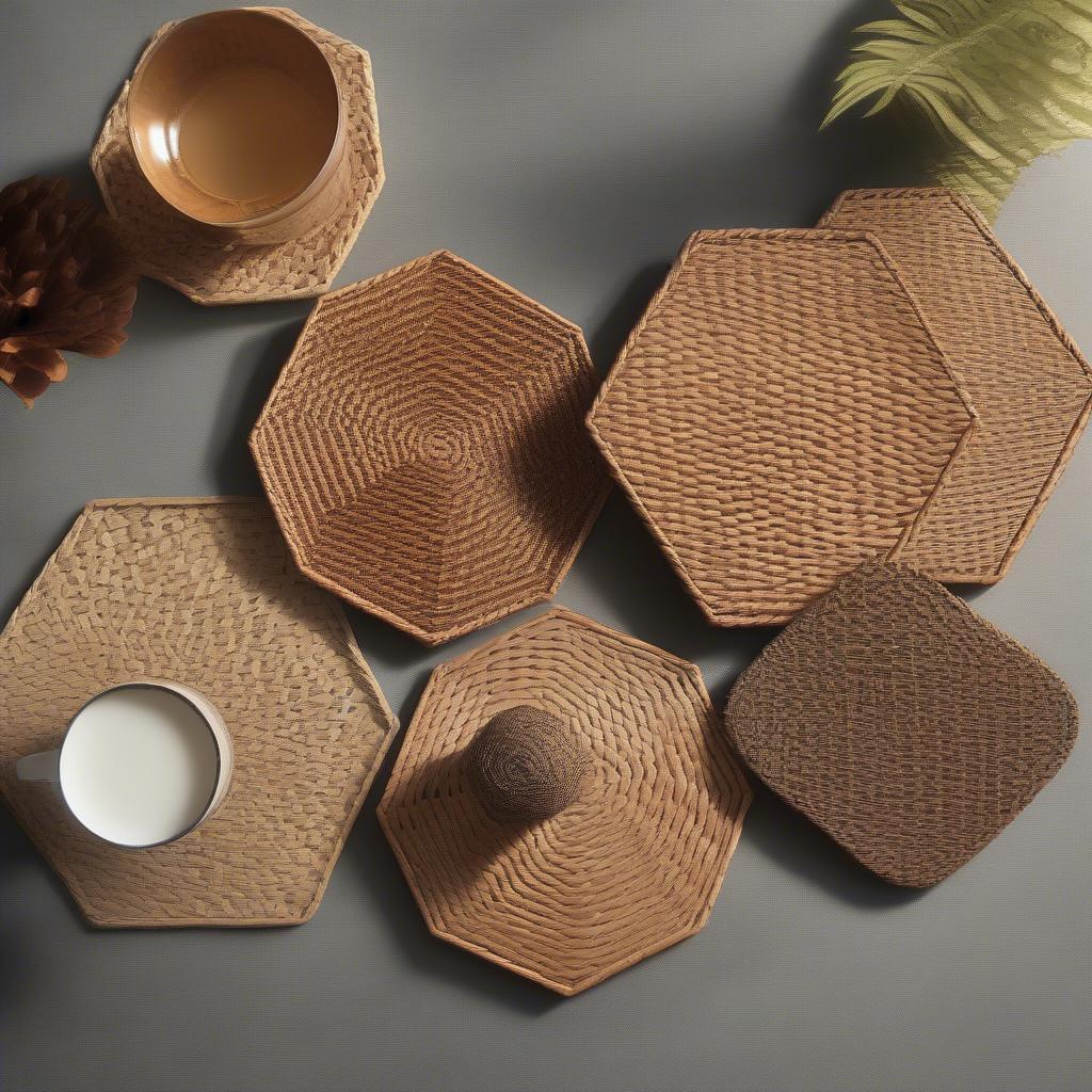 Variety of Basket Weave Coasters