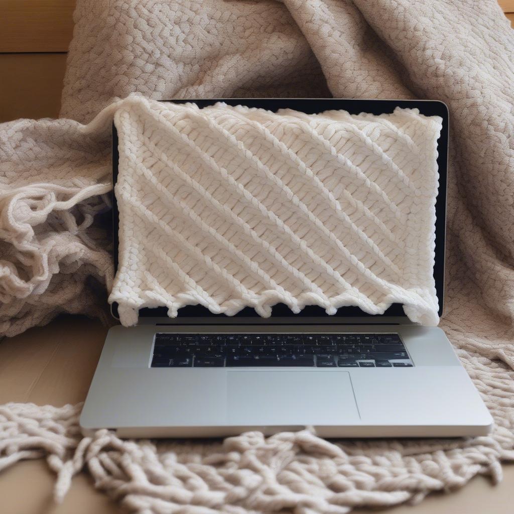 Browsing Basket Weave Cotton Blankets on an Online Marketplace