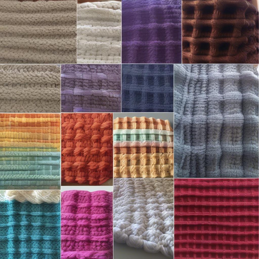 Different Basket Weave Crochet Blanket Variations