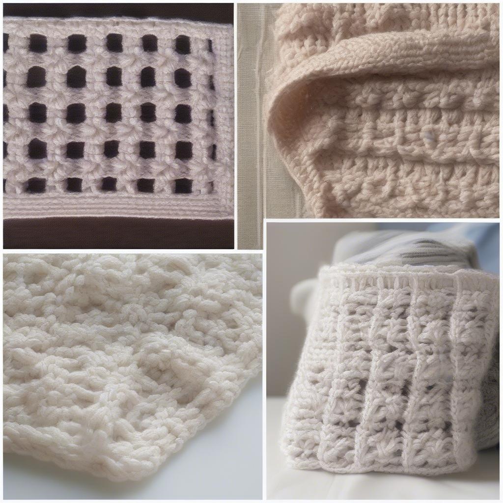 Basket Weave Crochet Border Examples