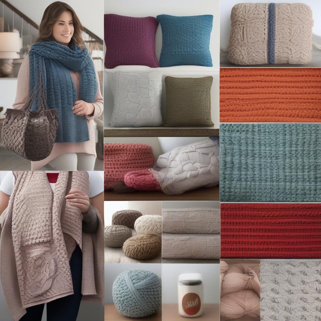 Examples of projects using the basket weave crochet stitch