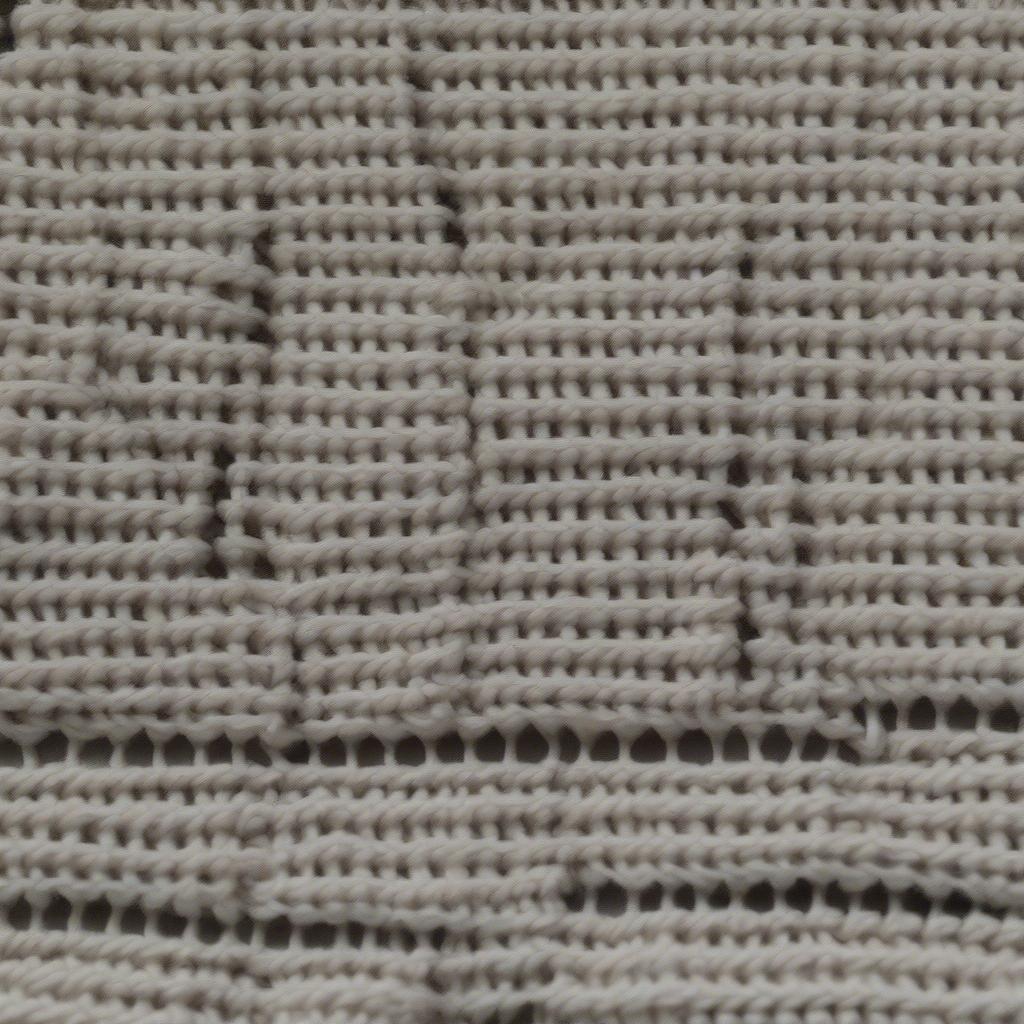 Close-up view of the basket weave crochet stitch