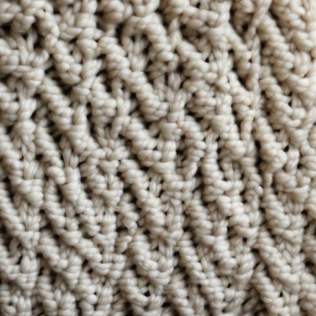 Basket Weave Crochet Stitch Close Up