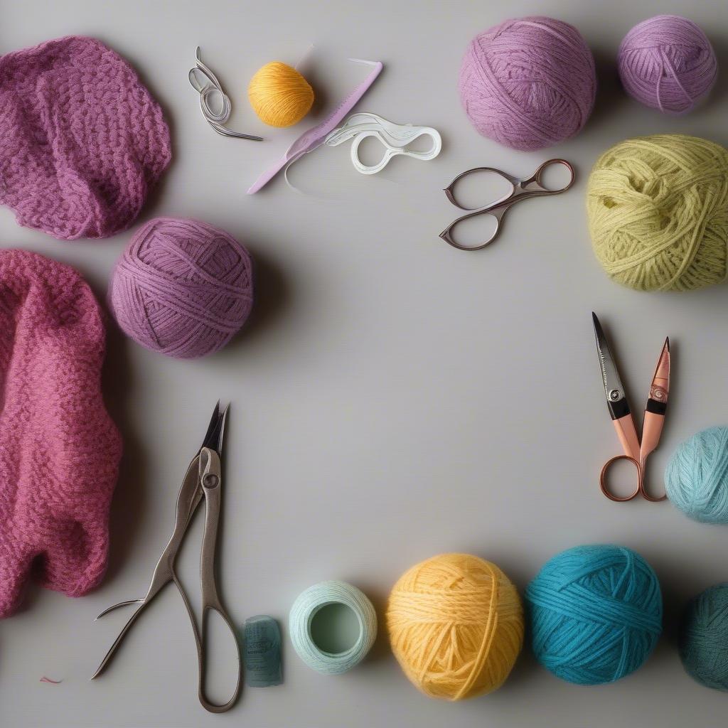 Basket Weave Crochet Supplies: Yarn and Hook