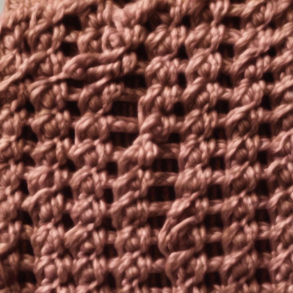 Basket Weave Crochet Swatch in Two Colors