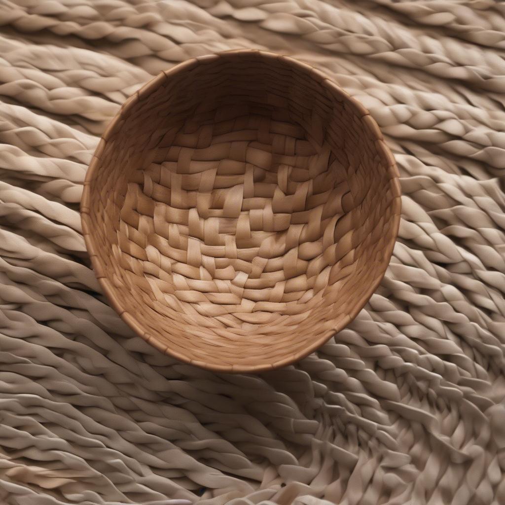 Close-up of a Basket Weave Cup Showing Intricate Detail