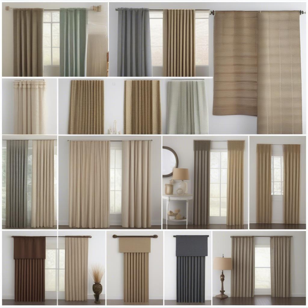 Basket Weave Curtains in Different Styles