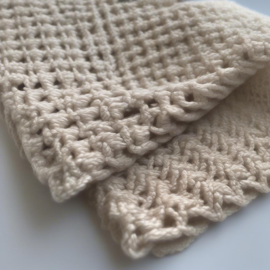 Basket Weave Dishcloths: Knit vs. Crochet