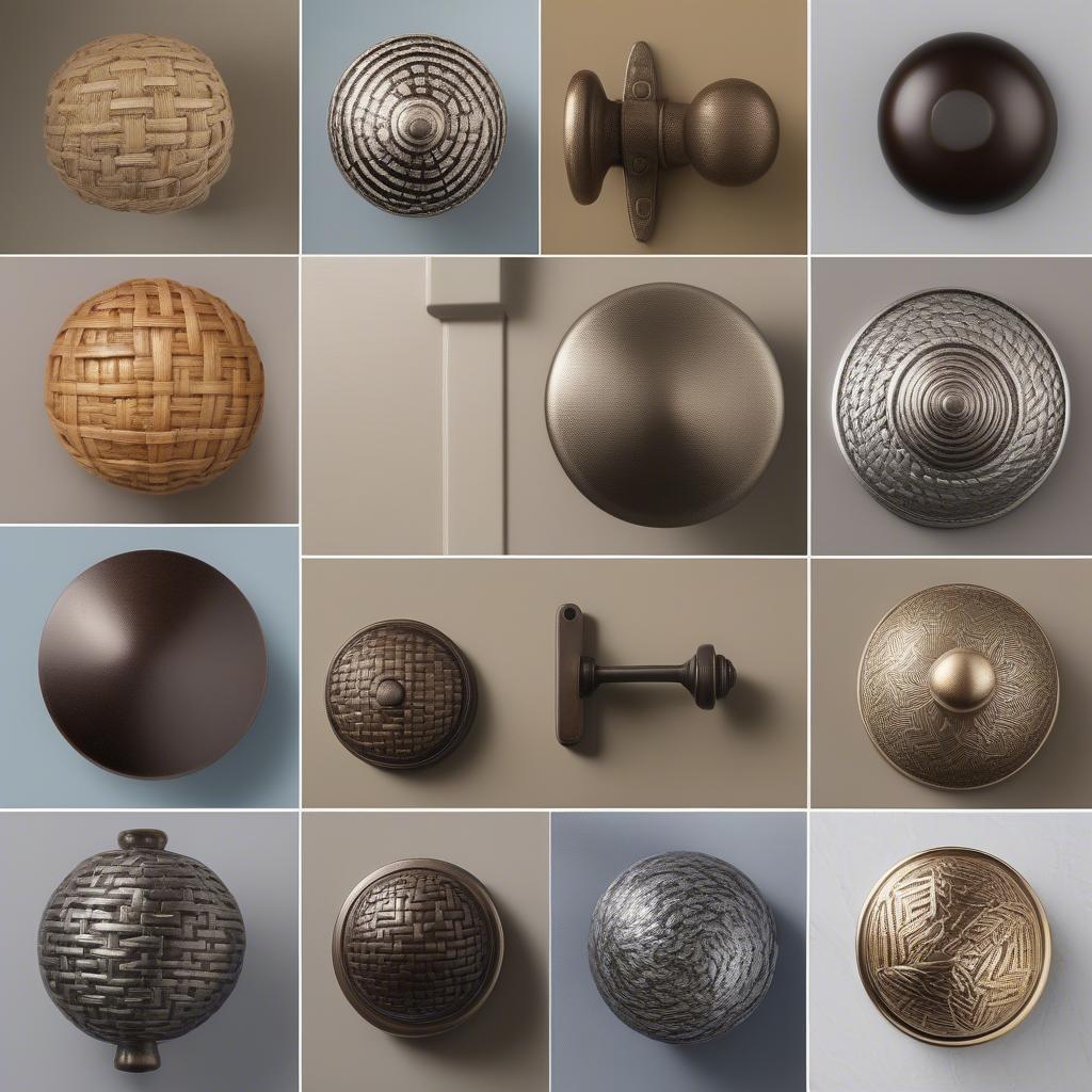 Basket Weave Door Knobs in Various Rooms