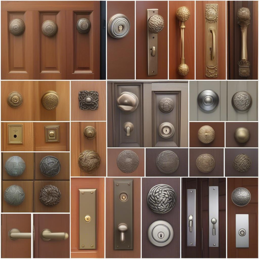 Basket Weave Door Knobs on Various Doors