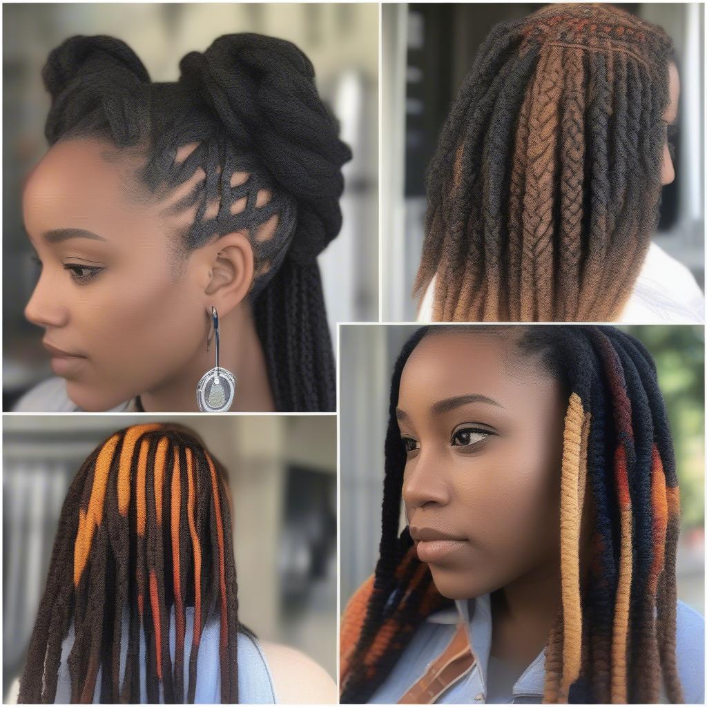 Basket Weave on Dreads and Braids