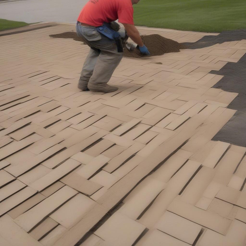 Basket Weave Driveway Installation Process