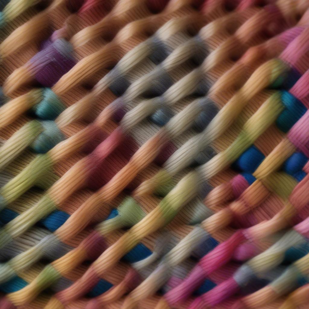 Close-up of Basket Weave Fabric