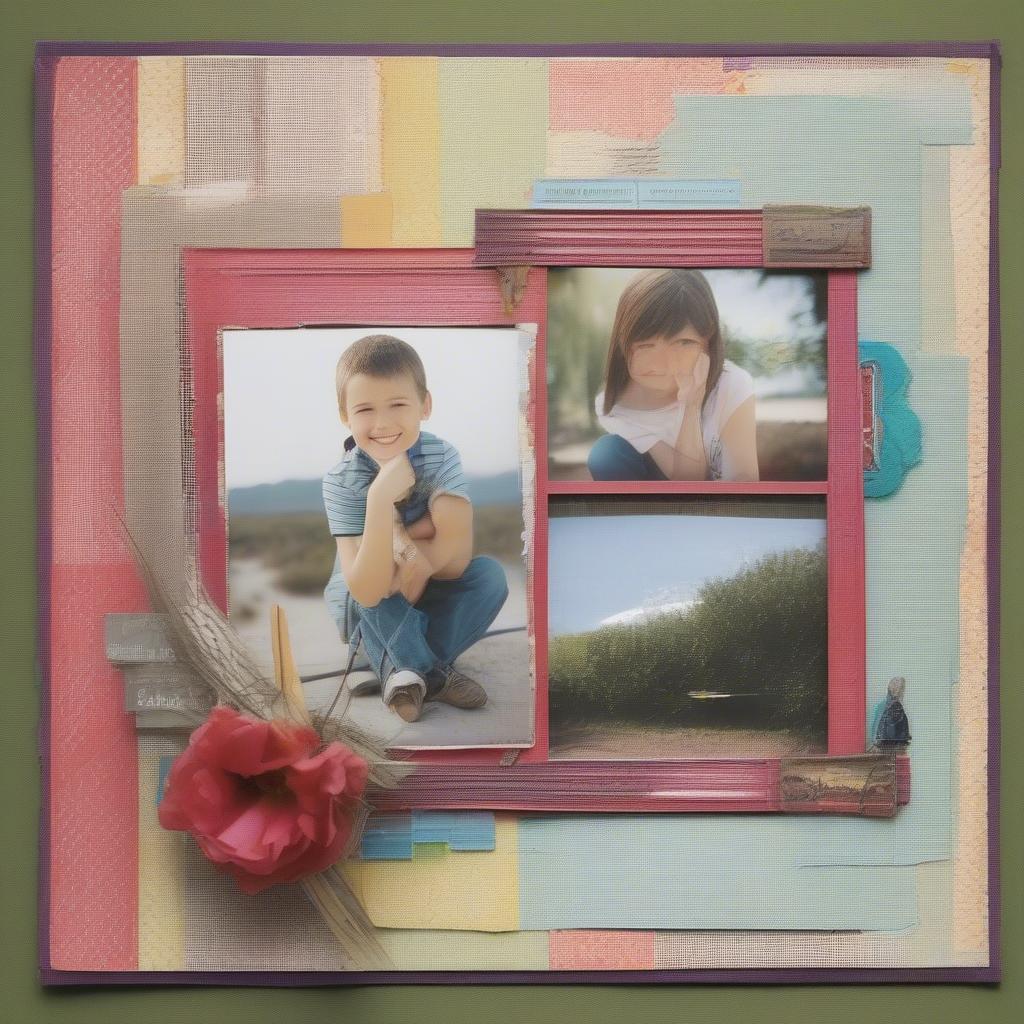 Scrapbooking with Basket Weave Frames