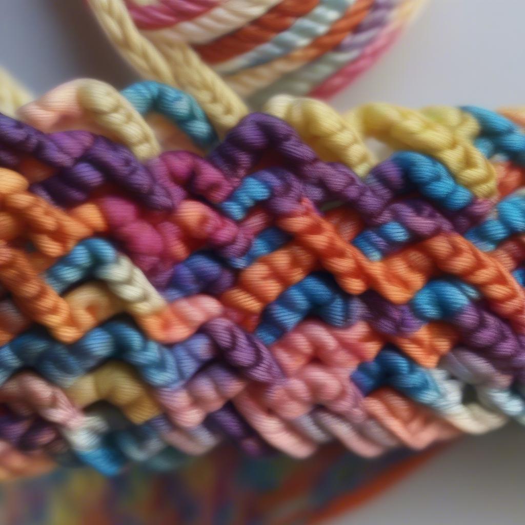 Basket Weave Friendship Bracelet Pattern