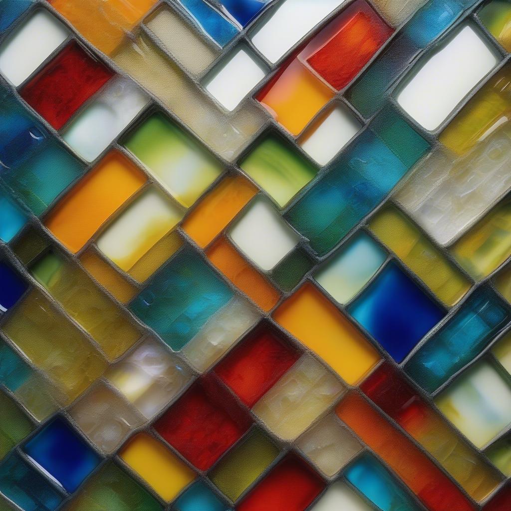 Basket Weave Fused Glass Wall Art