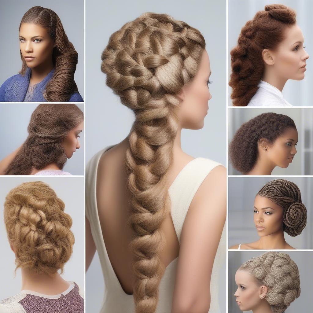 Various Basket Weave Hairstyles