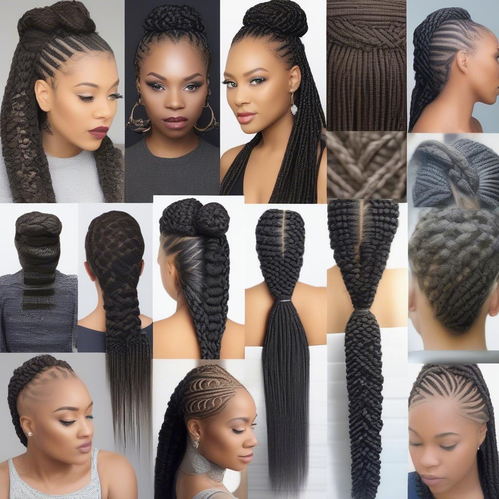 Variety of Basket Weave Hairstyles