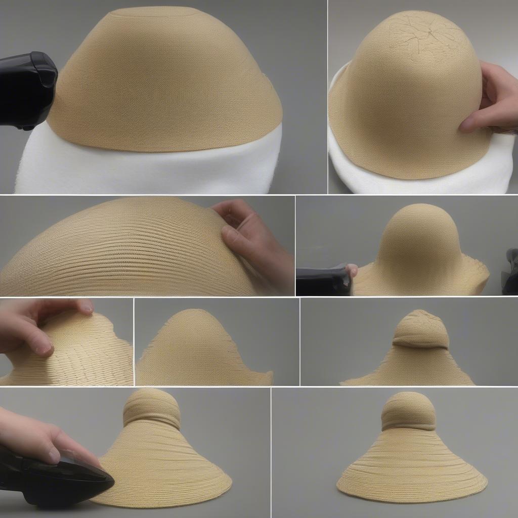 Shaping the Crown of a Basket Weave Hat