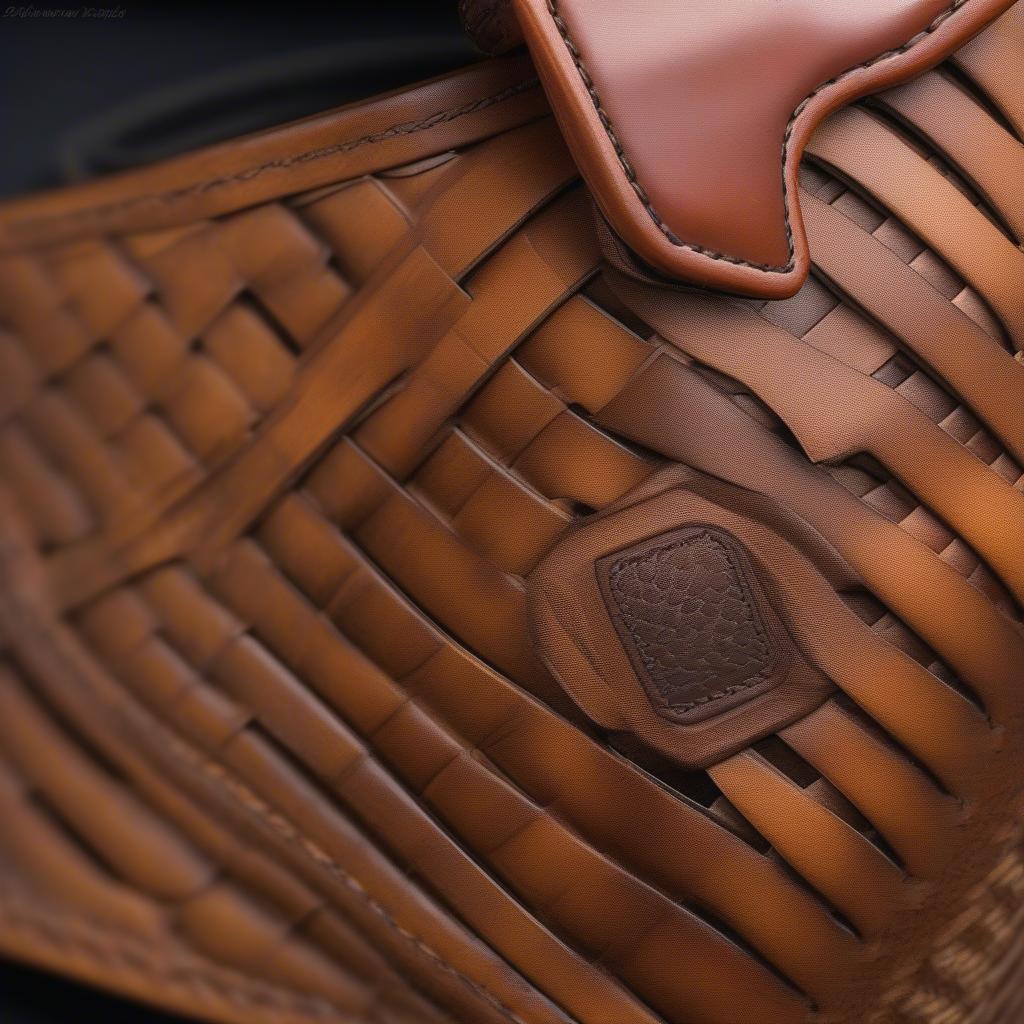 Close-up of a Basket Weave Holster