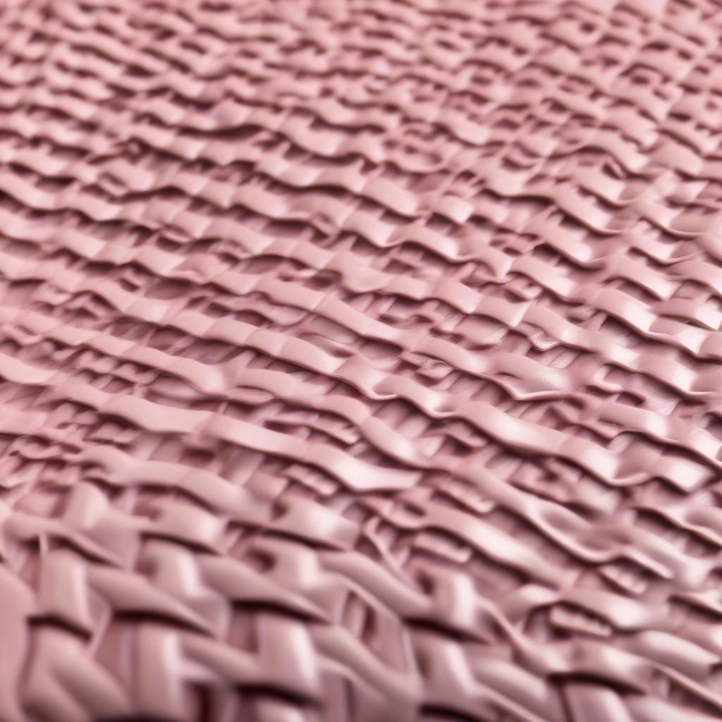 Close-up of a basket weave jelly flat showing the intricate woven texture and flexible material.