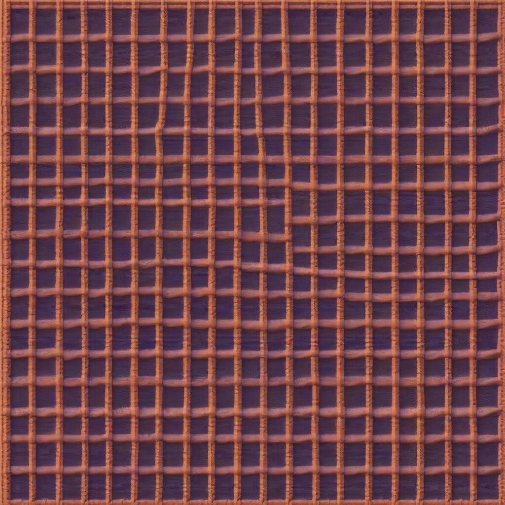 A knitting chart detailing the stitch pattern for a 2-color basket weave knit.  The chart uses symbols to represent knit and purl stitches in two different colors.