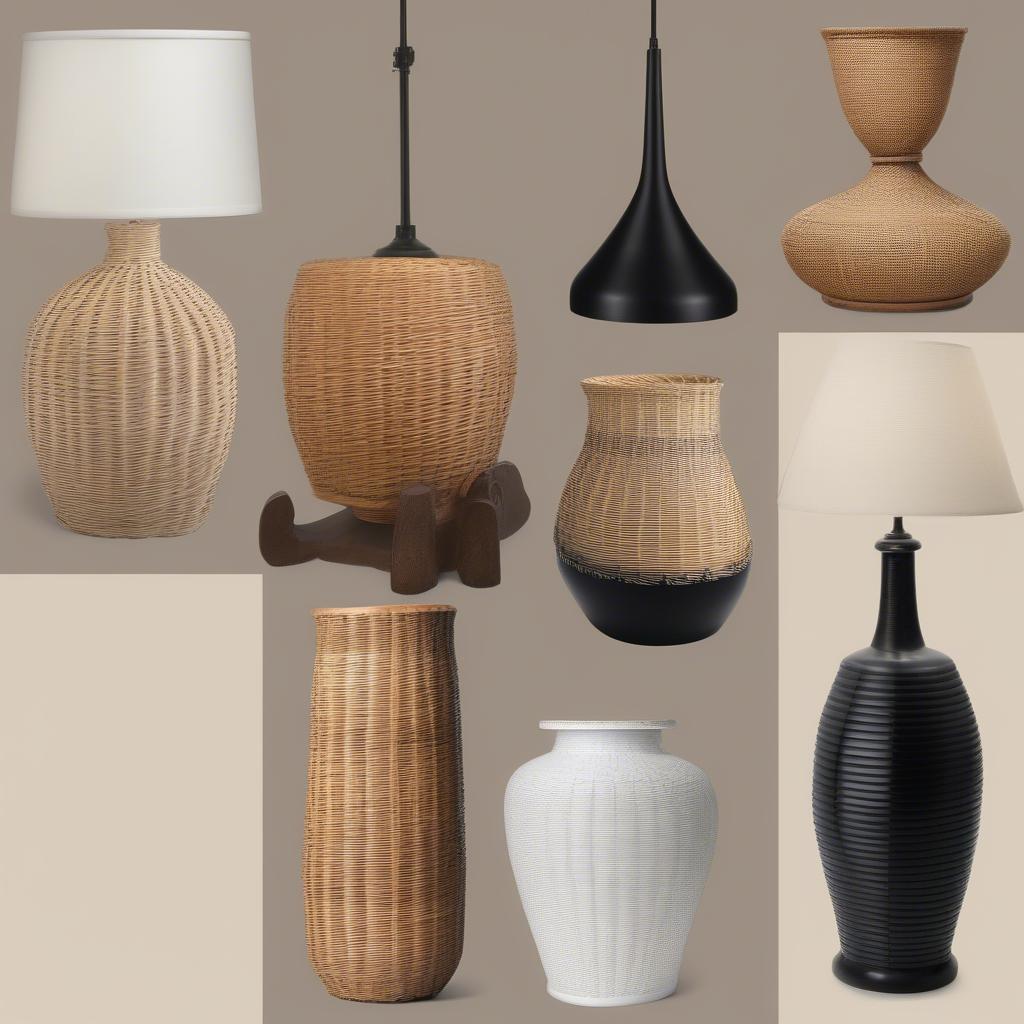 Variety of Basket Weave Lamp Bases