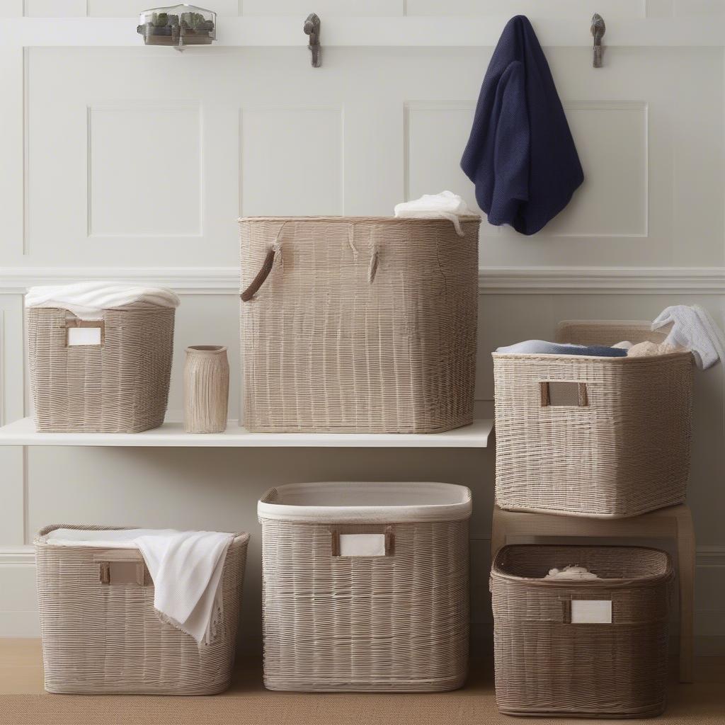 Different Styles of Basket Weave Laundry Baskets